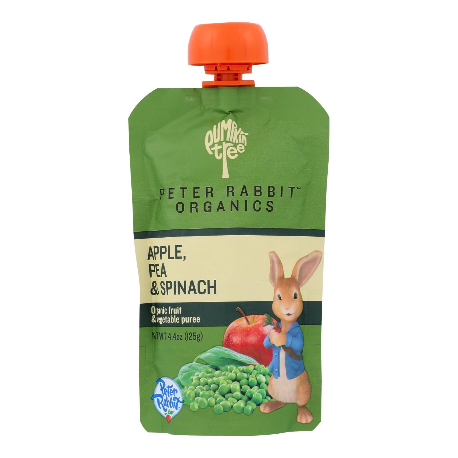 Peter Rabbit Organics Veggie Snacks - Pea Spinach And Apple - Case Of 10 - 4.4 Oz. - Whole Green Foods