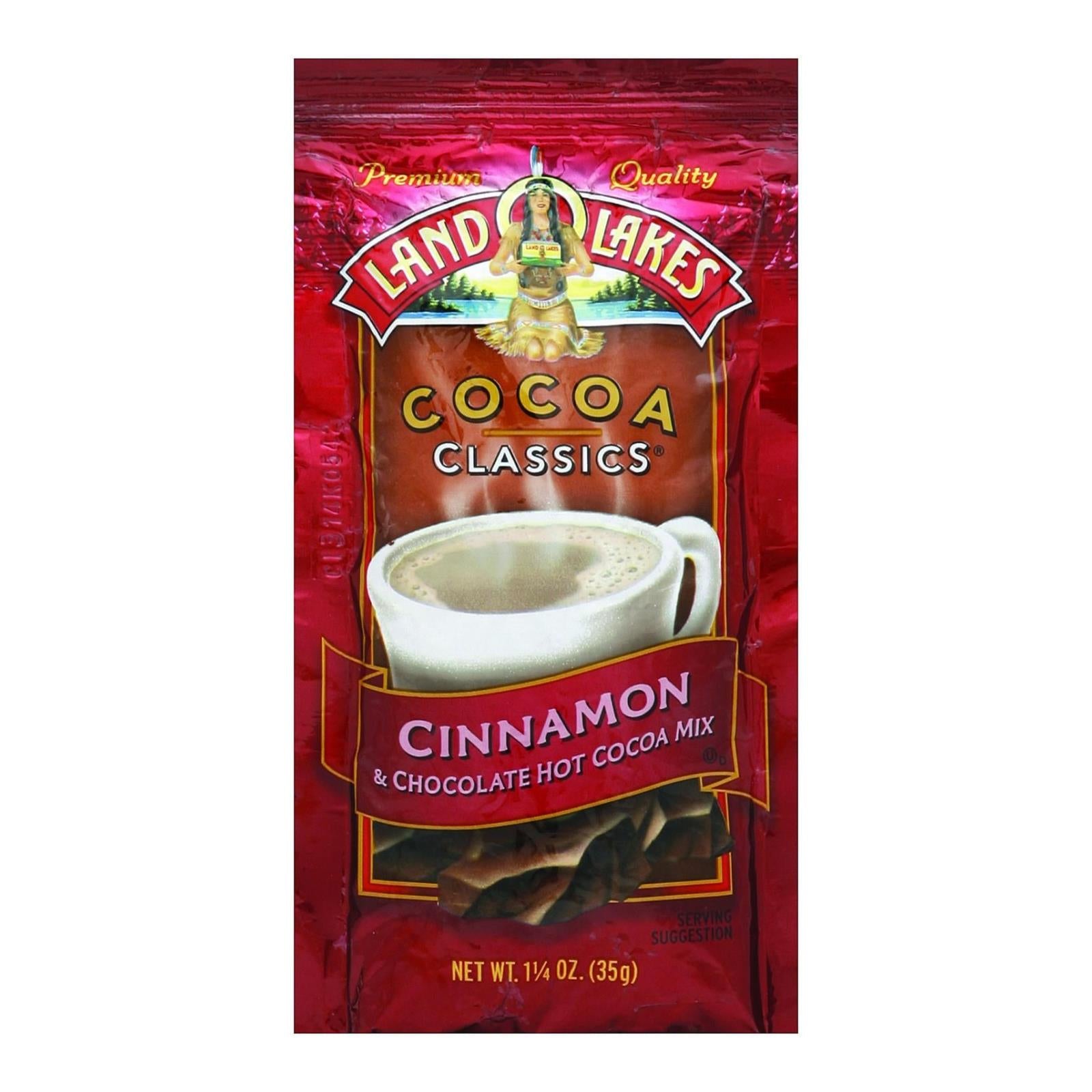 Land O Lakes Cocoa Classic Mix - Cinnamon And Chocolate - 1.25 Oz - Case Of 12 - Whole Green Foods