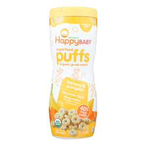 Happy Baby Organic Puffs Banana - 2.1 Oz - Case Of 6 - Whole Green Foods