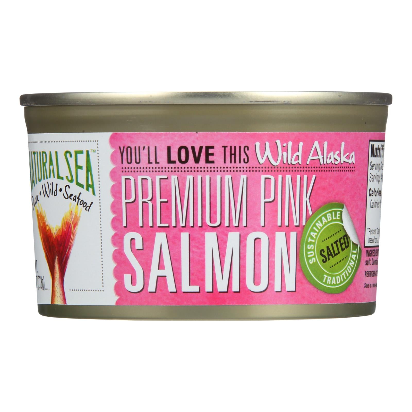 Natural Sea Wild Pink Salmon - Salted - 7.5 Oz. - Whole Green Foods