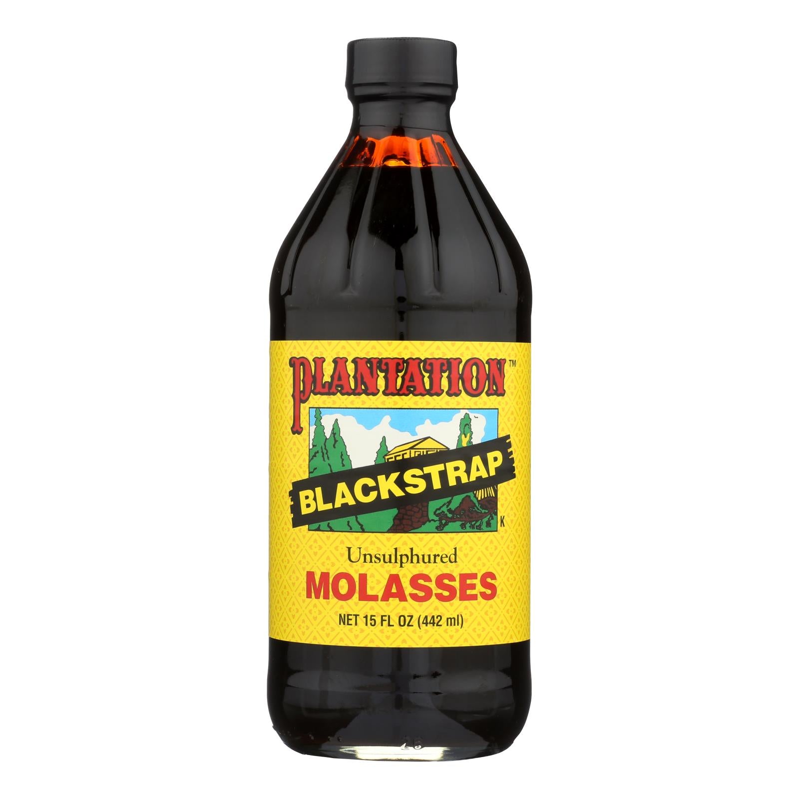 Plantation Blackstrap Molasses Syrup - Unsulphured - 15 Fl Oz. - Whole Green Foods
