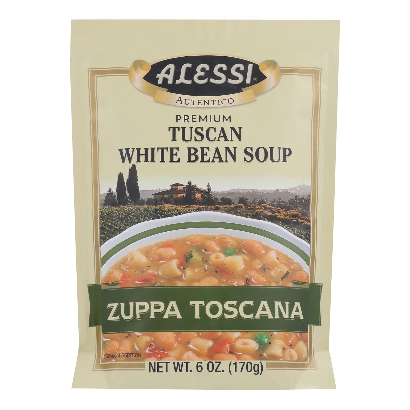 Alessi - Tuscan - White Bean Soup - Case Of 6 - 6 Oz. - Whole Green Foods