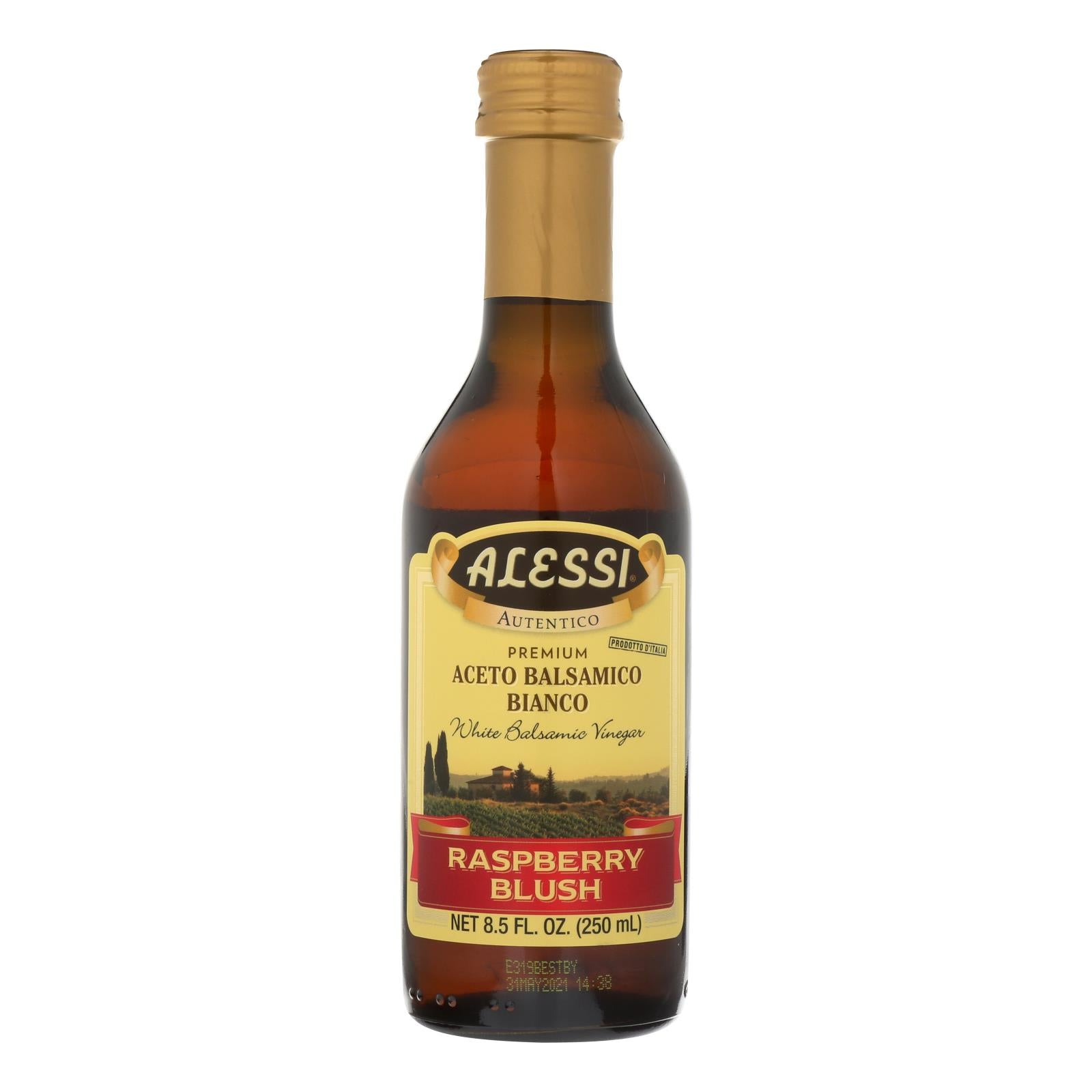Alessi - Vinegar - White Balsamic Raspberry Blush - Case Of 6 - 8.5 Fl Oz. - Whole Green Foods