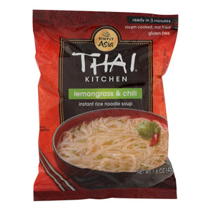 Thai Kitchen Instant Rice Noodle Soup - Lemongrass And Chili - Medium - 1.6 Oz - Case Of 6 - Whole Green Foods