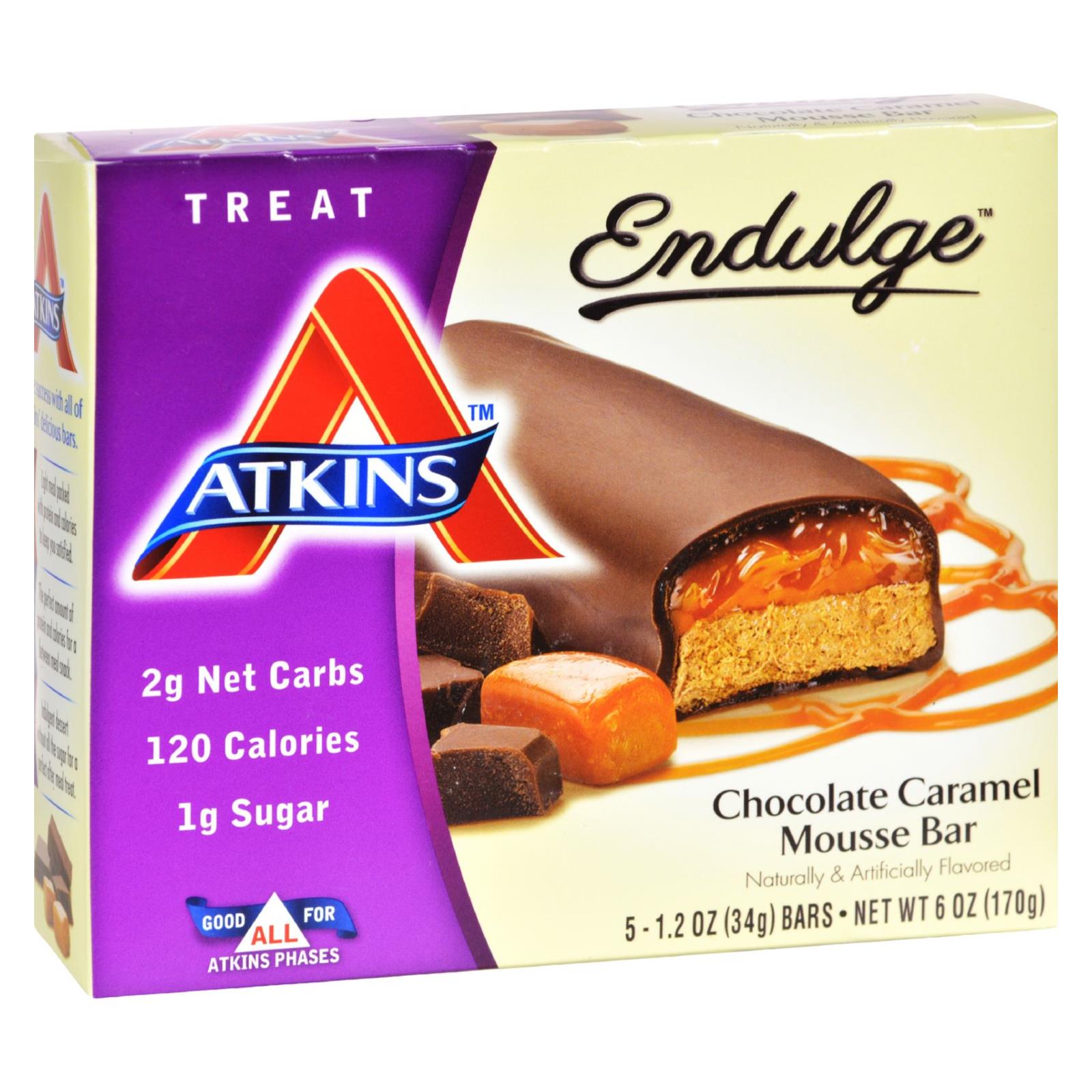 Atkins Endulge Bar Chocolate Caramel Mousse - 5 Bars - Whole Green Foods