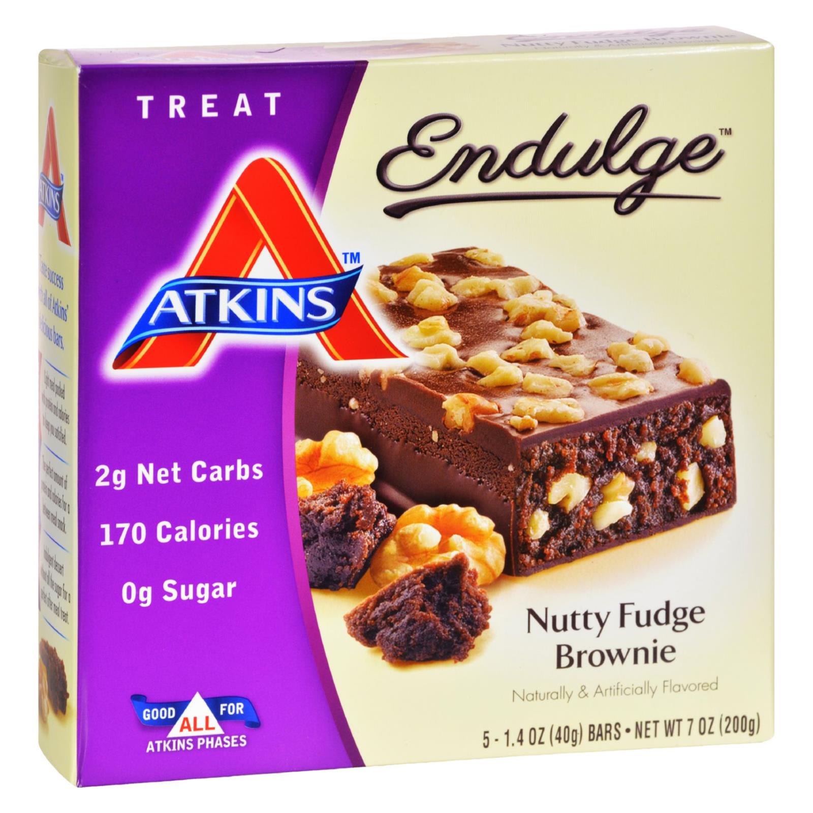 Atkins Endulge Bar Nutty Fudge Brownie - 5 Bars - Whole Green Foods