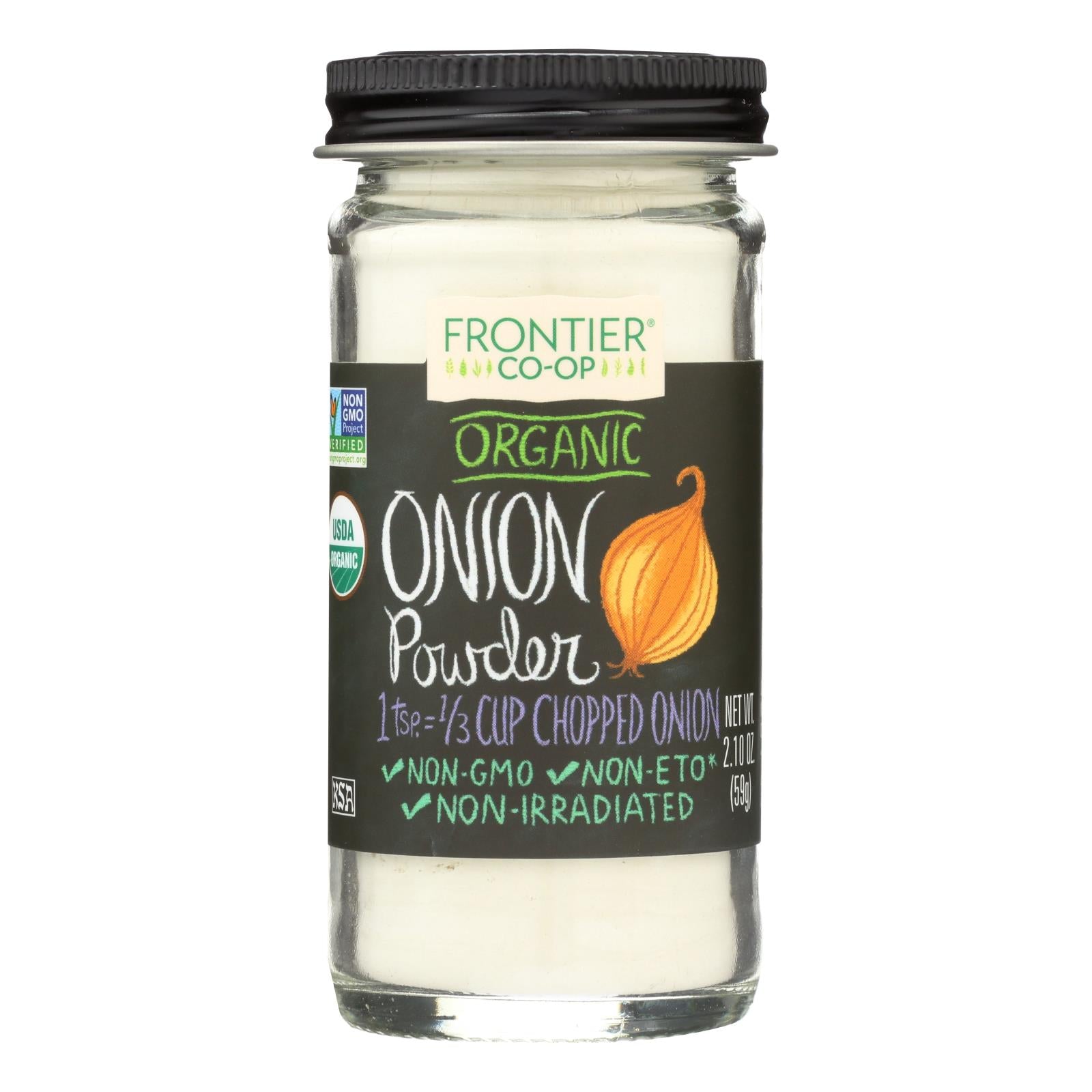 Frontier Herb Onion - Powder - Organic - White - 2.10 Oz - Whole Green Foods