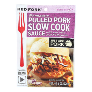 Red Fork Seasoning Sauce - Smoky Pulled Pork - Case Of 6 - 8 Oz. - Whole Green Foods