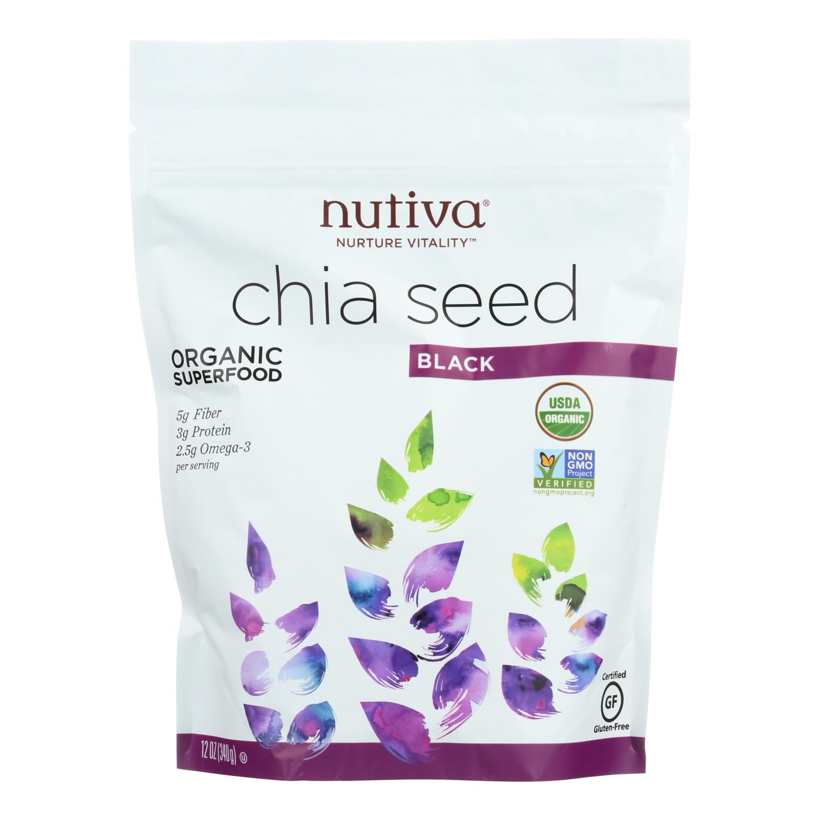 Nutiva Organic Chia Seed - 12 Oz - Whole Green Foods