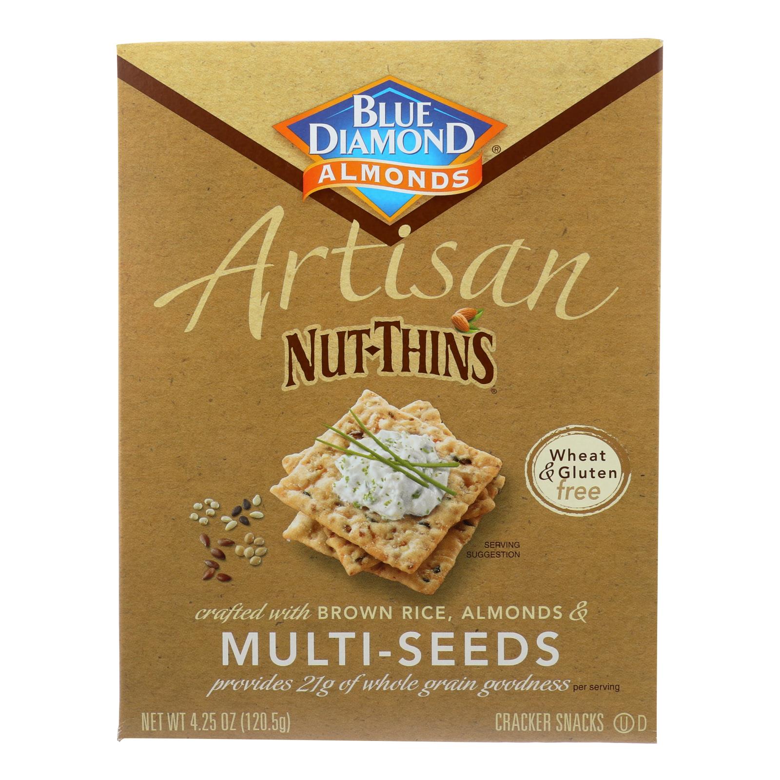 Blue Diamond - Artesion Nut Thins - Multi Seed - Case Of 12 - 4.25 Oz. - Whole Green Foods