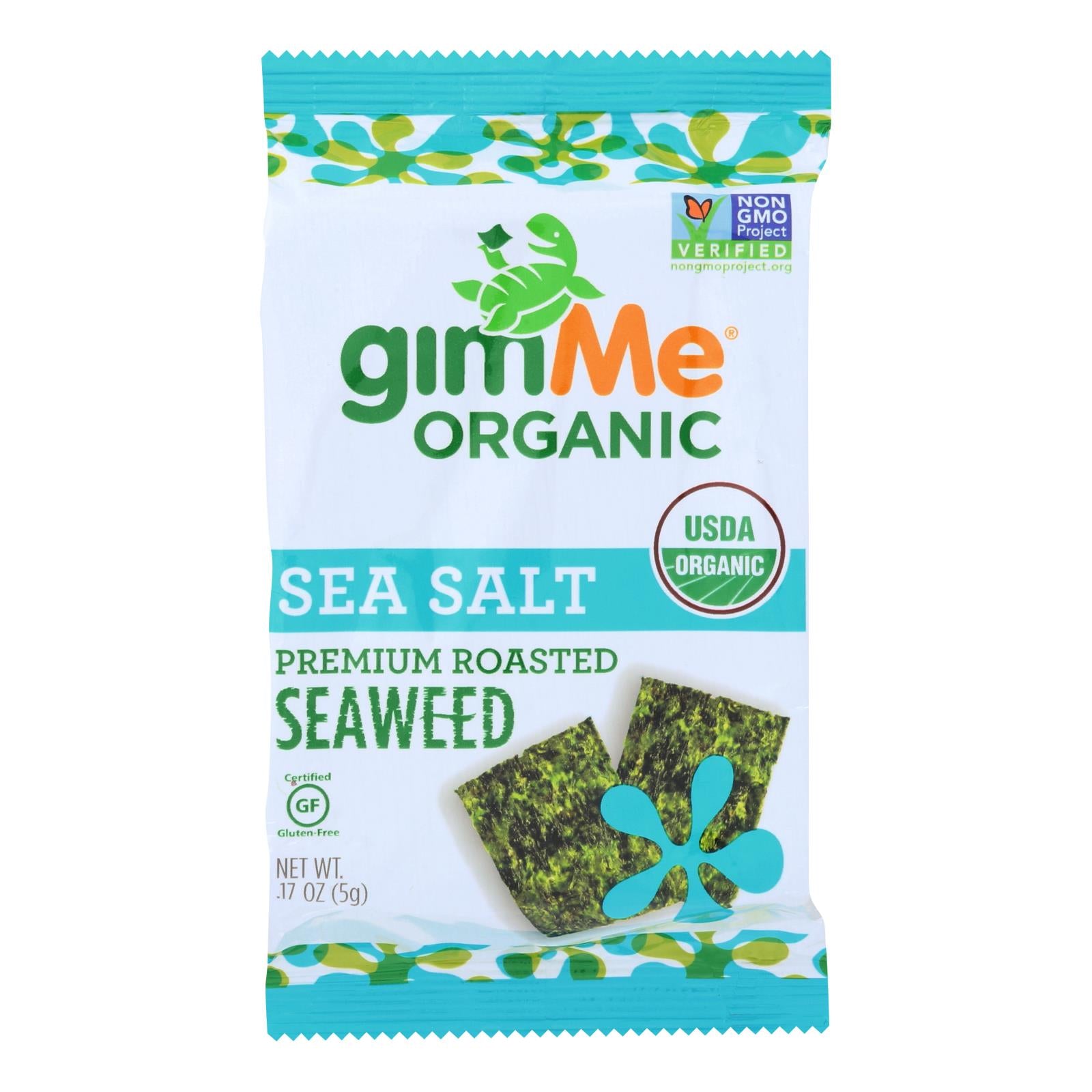 Gimme Organic Roasted - Sea Salt - Case Of 12 - 0.17 Oz. - Whole Green Foods