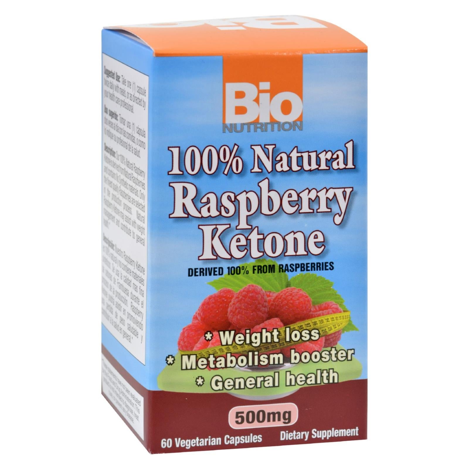 Bio Nutrition - Raspberry Keytones - 500 Mg - 60 Ct - Whole Green Foods
