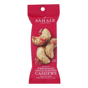 Sahale Snacks Glazed Nuts - Cashews With Pomegranate And Vanilla - 1.5 Oz - Case Of 9 - Whole Green Foods