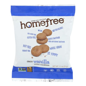 Homefree - Gluten Free Mini Cookies - Vanilla - Case Of 10 - 1.1 Oz. - Whole Green Foods