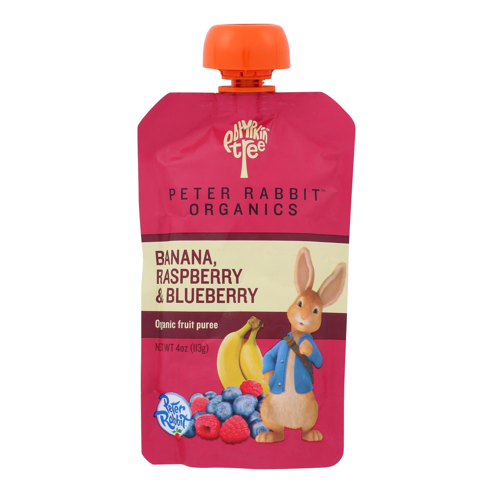 Peter Rabbit Organics Fruit Snacks - Raspberry Banana And Blueberry - Case Of 10 - 4 Oz. - Whole Green Foods