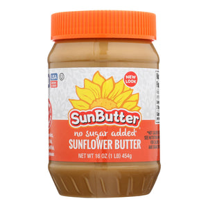 Sunbutter Sunflower Butter - No Sugar Added - Case Of 6 - 16 Oz. - Whole Green Foods