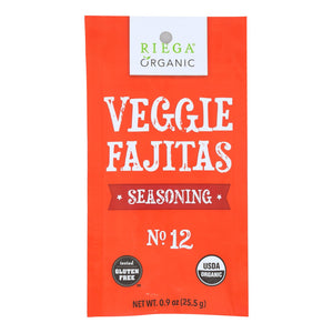Riega Foods Seasoning - Organic - Veggie Fajitas - No. 12 - .9 Oz - Case Of 8 - Whole Green Foods