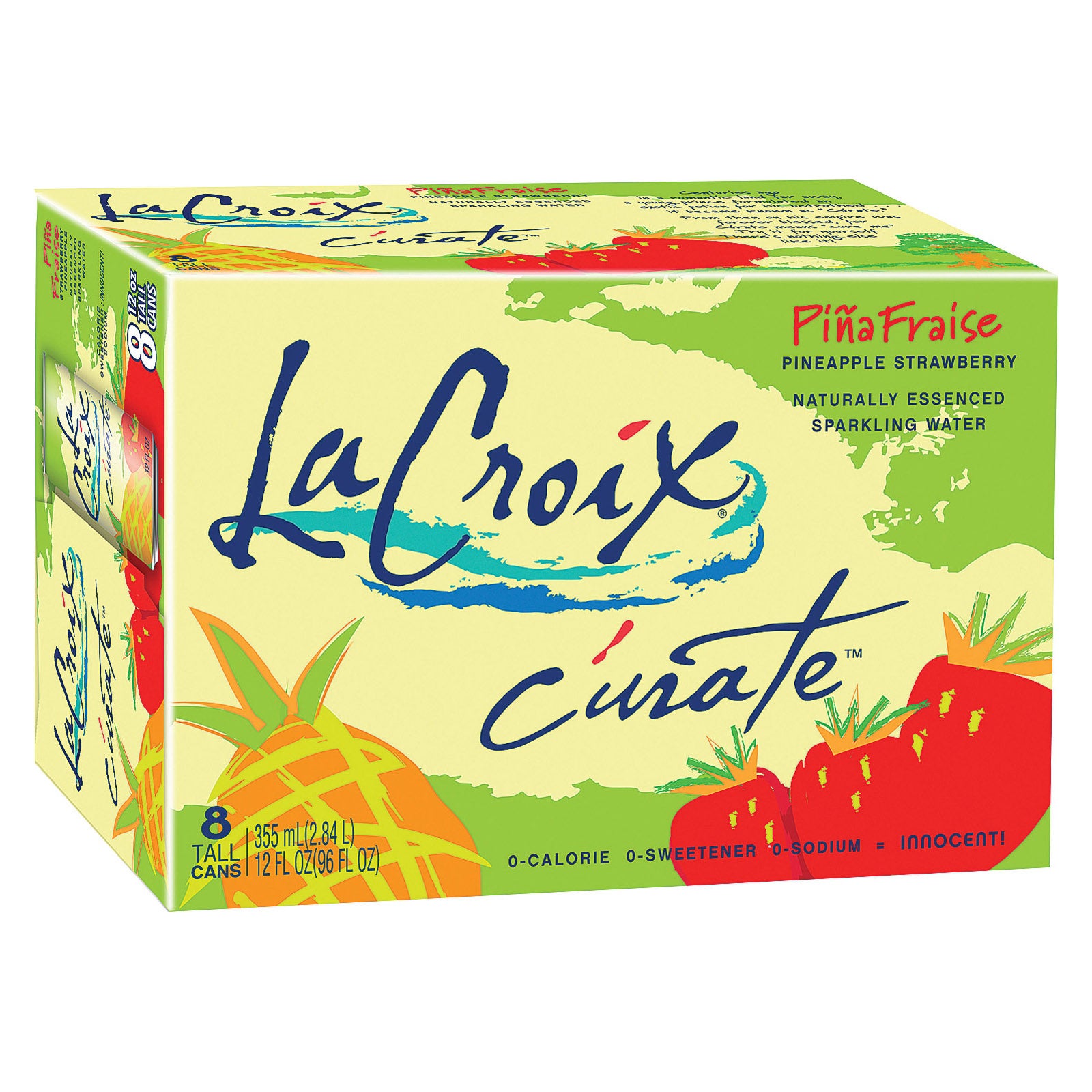 Lacroix Sparkling Water - Pina Fraise - Case Of 3 - 12 Fl Oz. - Whole Green Foods
