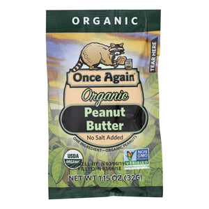 Once Again Organic Peanut Butter  - Case Of 10 - 1.15 Oz - Whole Green Foods