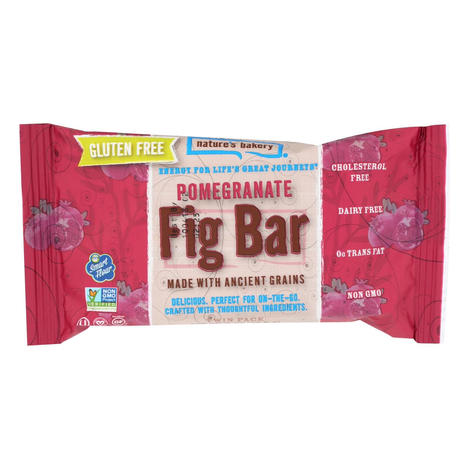 Nature's Bakery Gluten Free Fig Bar - Pomegranite - Case Of 12 - 2 Oz. - Whole Green Foods