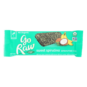 Go Raw - Organic Sprouted Bar - Sweet Spirulina - Case Of 10 - 0.493 Oz. - Whole Green Foods