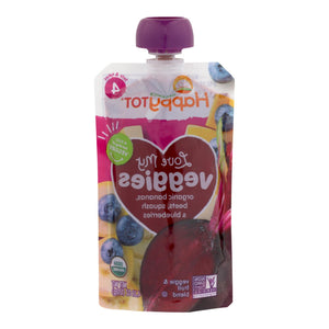 Happy Tot Toodler Food - Organic - Love My Veggies - Banana Beet Squash And Blueberry - 4.22 Oz - Case Of 16 - Whole Green Foods