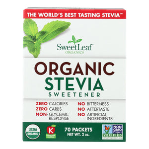 Sweet Leaf Sweetener - Organic - Stevia - 70 Count - Whole Green Foods