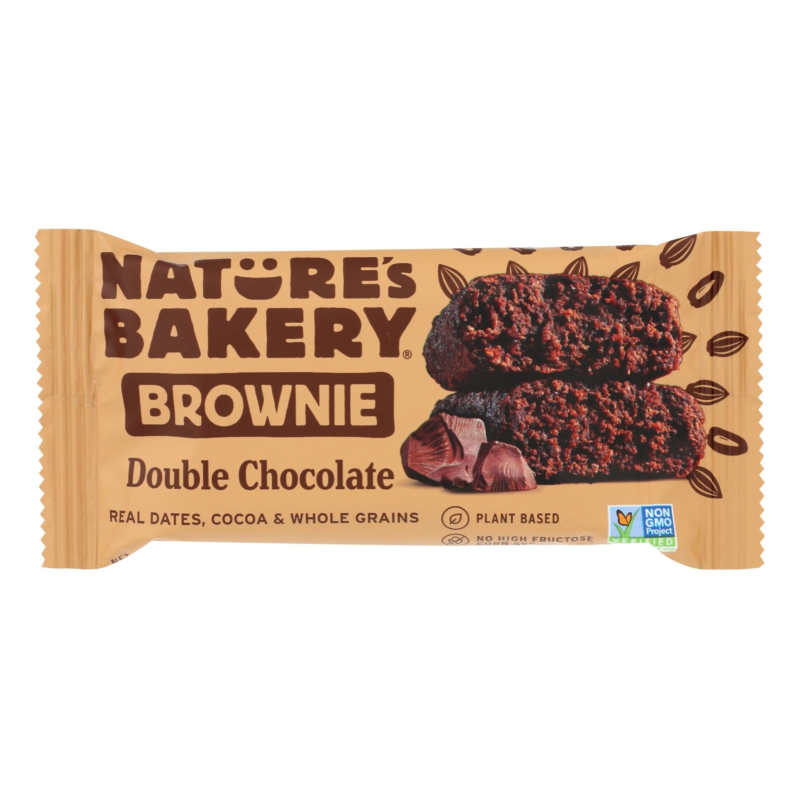 Nature's Bakery Double Chocolate Brownies - Chocolate - Case Of 12 - 2 Oz. - Whole Green Foods