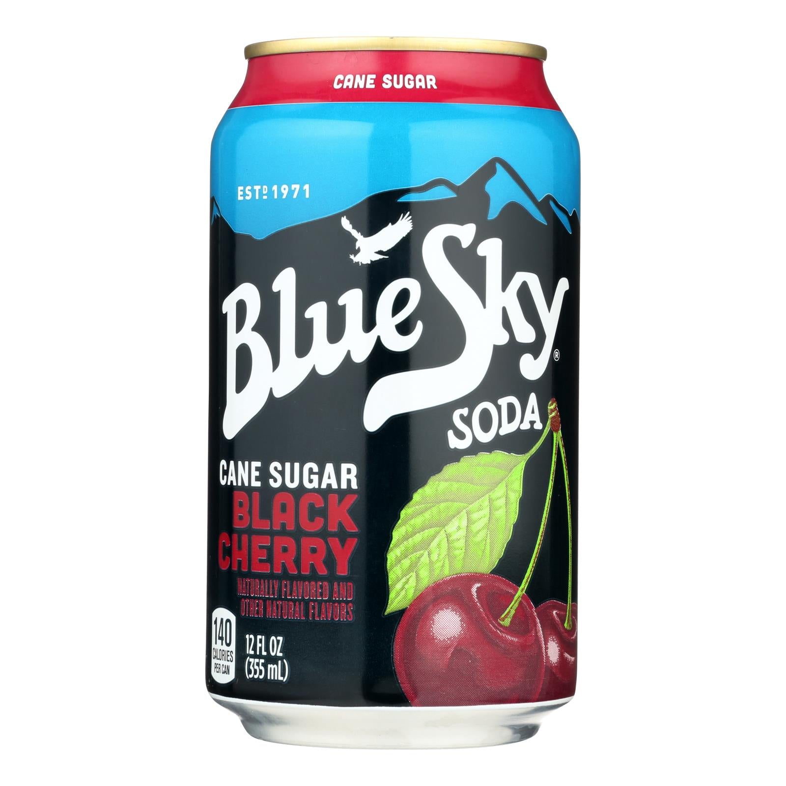 Blue Sky - Natural Soda - Black Cherry - Case Of 4 - 12 Oz. - Whole Green Foods