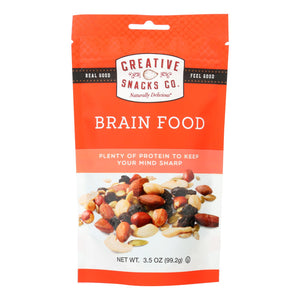 Creative Snacks Co. Brain Food Mixed Nuts  - Case Of 6 - 3.5 Oz (6 Count) - Whole Green Foods