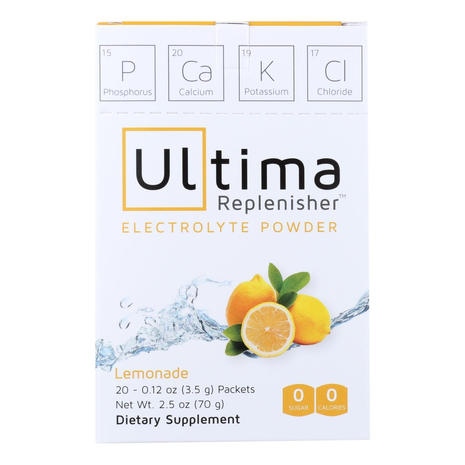 Ultima Replenisher Electrolyte Powder - Lemonade - 20 Count - Whole Green Foods