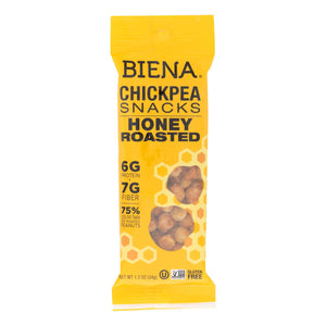 Biena Chickpea Snacks - Honey Roasted - Case Of 10 - 1.2 Oz. - Whole Green Foods