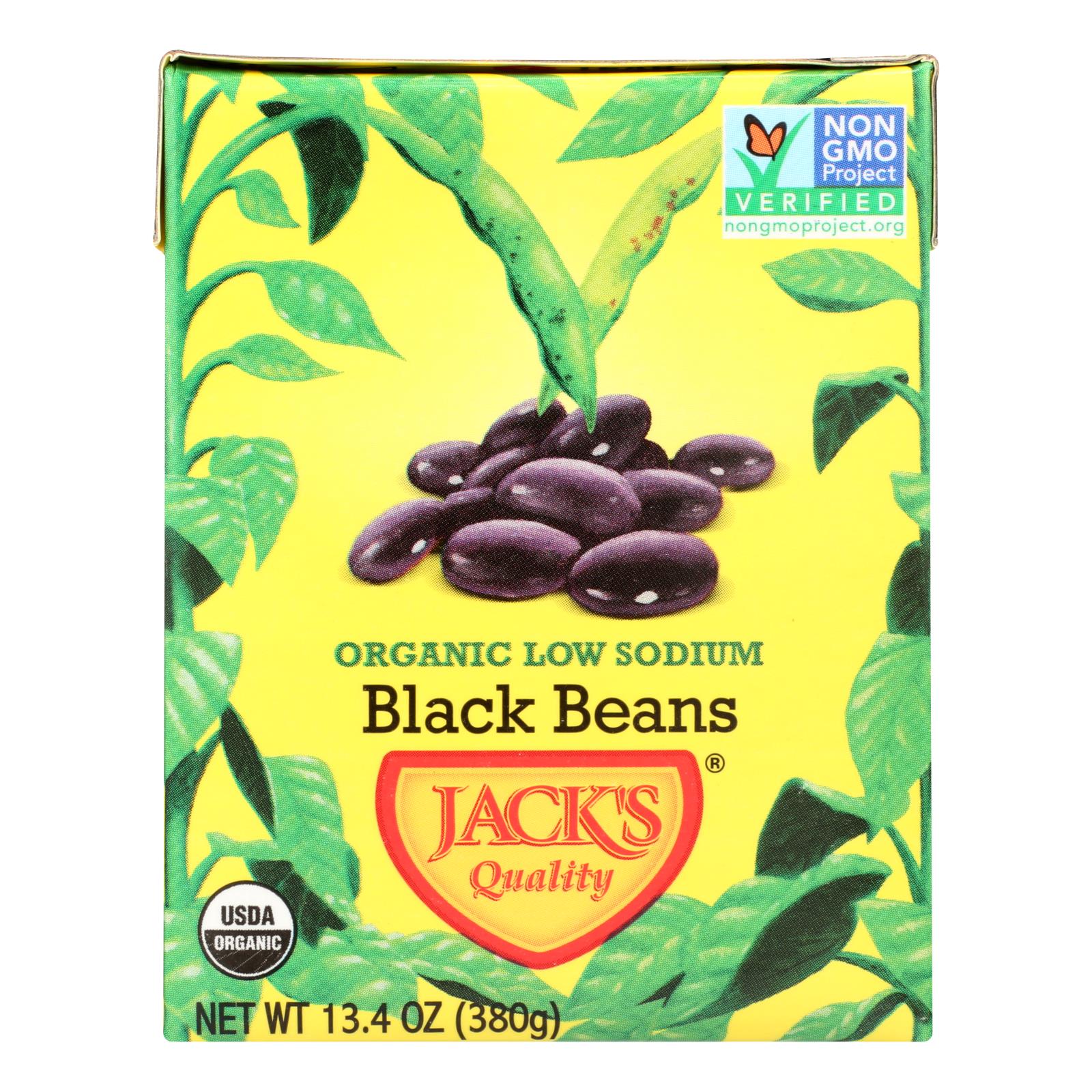 Jack's Quality Organic Black Beans - Low Sodium - Case Of 8 - 13.4 Oz - Whole Green Foods