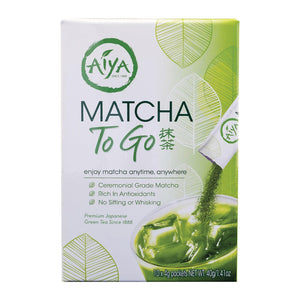 Aiya Tea - Stick - Matcha To Go - Case Of 8 - 10 Count - Whole Green Foods