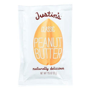 Justin's Nut Butter Squeeze Pack - Peanut Butter - Classic - Case Of 10 - 1.15 Oz. - Whole Green Foods