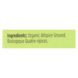 Spicely Organics - Organic Allspice - Ground - Case Of 6 - 0.45 Oz. - Whole Green Foods
