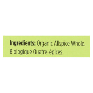 Spicely Organics - Organic Allspice - Whole - Case Of 6 - 0.3 Oz. - Whole Green Foods
