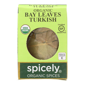 Spicely Organics - Organic Bay Leaves - Turkish Whole - Case Of 6 - 0.1 Oz. - Whole Green Foods