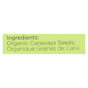 Spicely Organics - Organic Caraway Seeds  - Case Of 6 - 0.35 Oz. - Whole Green Foods