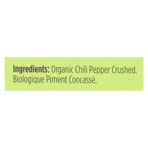 Spicely Organics - Organic Chili Pepper - Crushed - Case Of 6 - 0.3 Oz. - Whole Green Foods