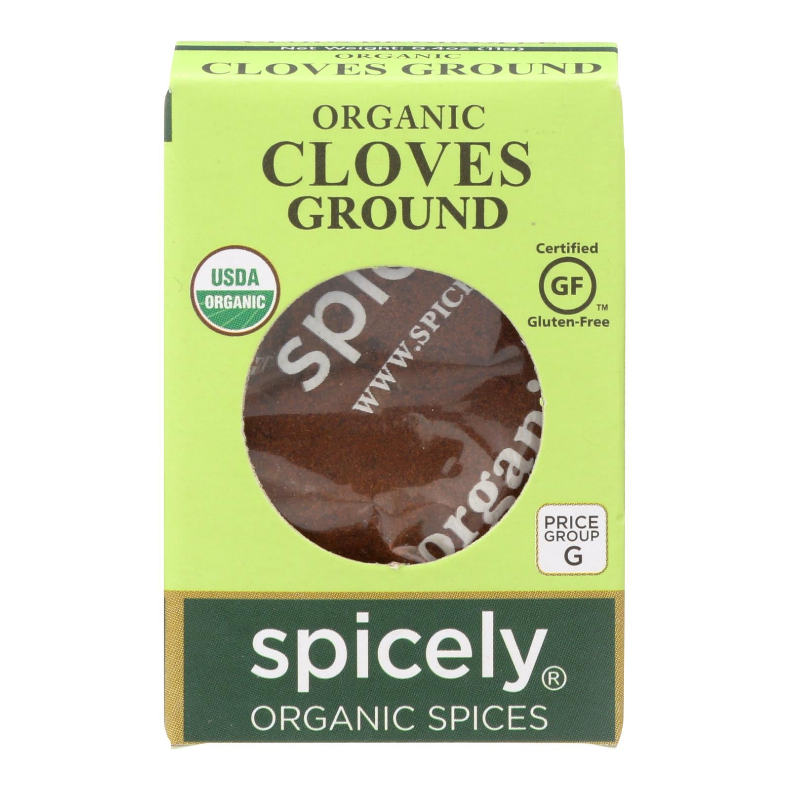 Spicely Organics - Organic Cloves - Ground - Case Of 6 - 0.4 Oz. - Whole Green Foods