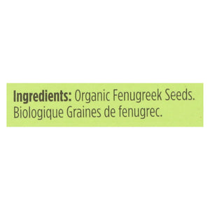 Spicely Organics - Organic Fenugreek Seeds - Case Of 6 - 0.45 Oz. - Whole Green Foods
