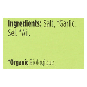 Spicely Organics - Organic Garlic Salt - Case Of 6 - 0.8 Oz. - Whole Green Foods