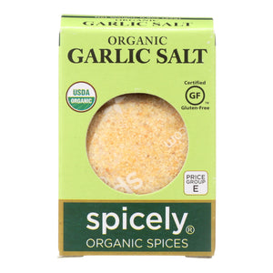 Spicely Organics - Organic Garlic Salt - Case Of 6 - 0.8 Oz. - Whole Green Foods