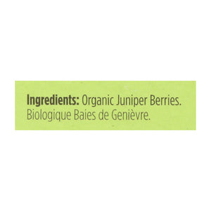 Spicely Organics - Organic Juniper Berries - Case Of 6 - 0.2 Oz. - Whole Green Foods