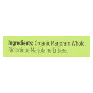 Spicely Organics - Organic Marjoram - Whole - Case Of 6 - 0.1 Oz. - Whole Green Foods