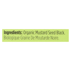 Spicely Organics - Organic Mustard Seed - Black - Case Of 6 - 0.5 Oz. - Whole Green Foods
