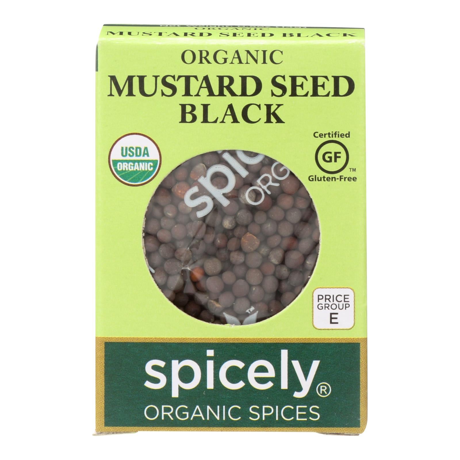 Spicely Organics - Organic Mustard Seed - Black - Case Of 6 - 0.5 Oz. - Whole Green Foods
