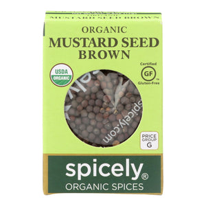 Spicely Organics - Organic Mustard Seed - Brown - Case Of 6 - 0.6 Oz. - Whole Green Foods