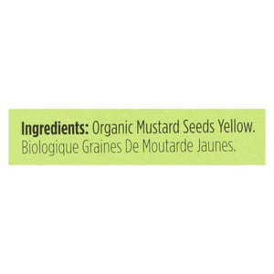 Spicely Organics - Organic Mustard Seed - Yellow - Case Of 6 - 0.45 Oz. - Whole Green Foods